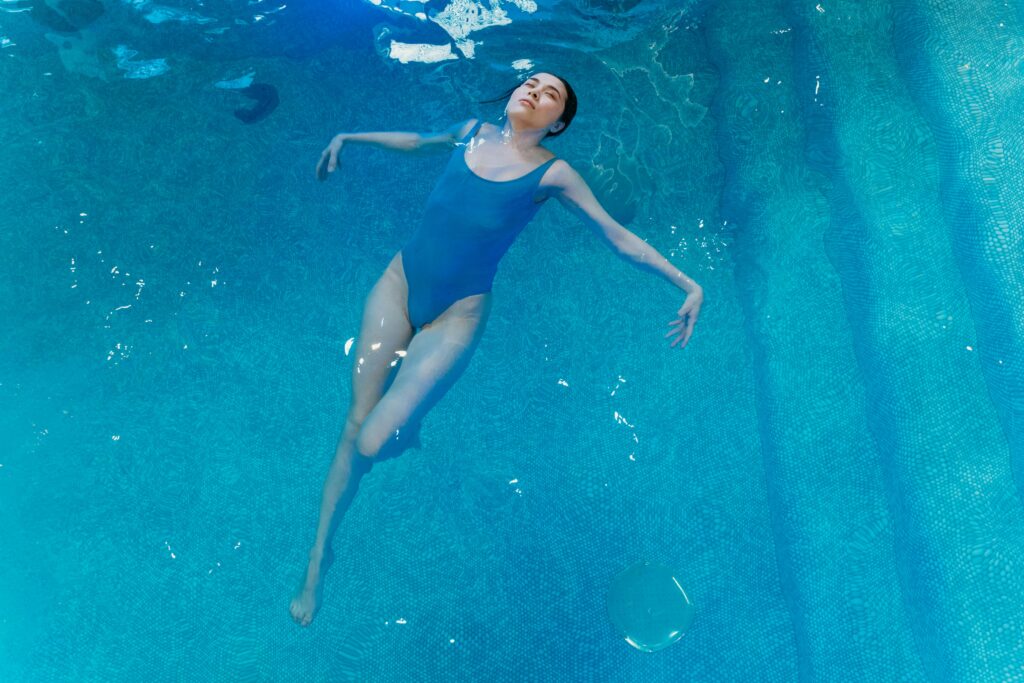 swimmer floating